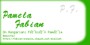 pamela fabian business card